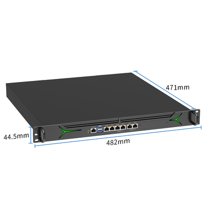Intel Core 1U 19 дюймовое устройство безопасности с 2 Гбит/с VPN пропускной способностью