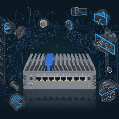 Компактный 8 LAN Firewall Appliance Core Ultra 7 155U для кибербезопасности